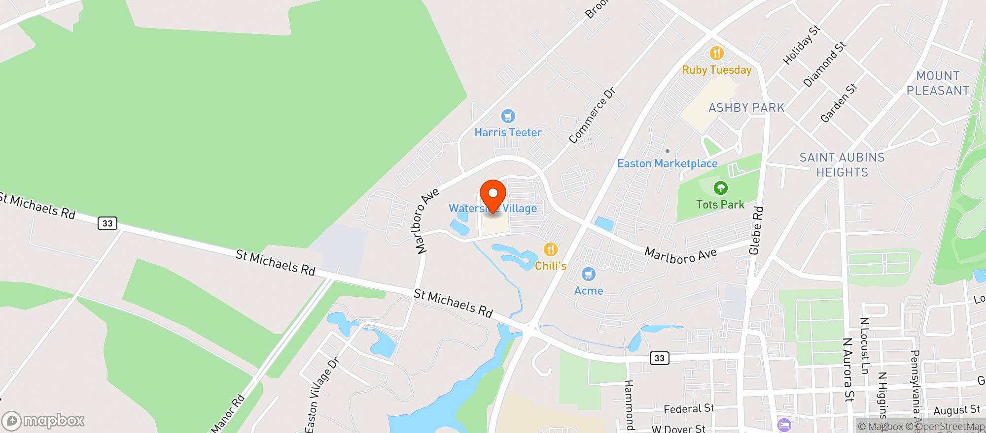 Map showing Target