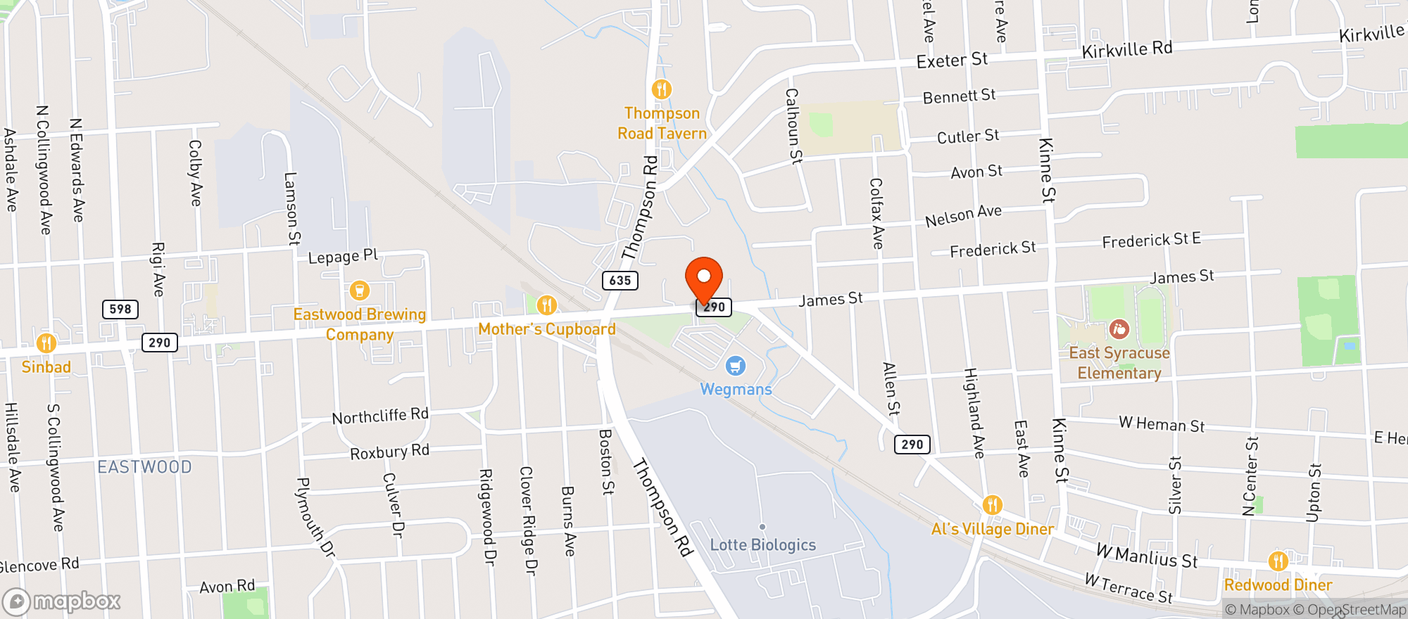 Map showing WEGMANS