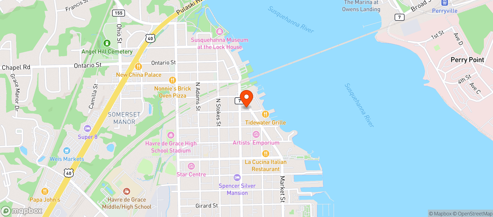 Map showing Coakleys Pub