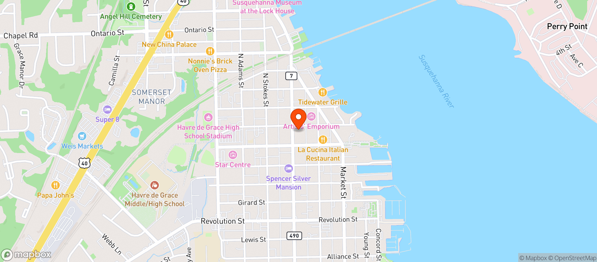 Map showing The Opera House