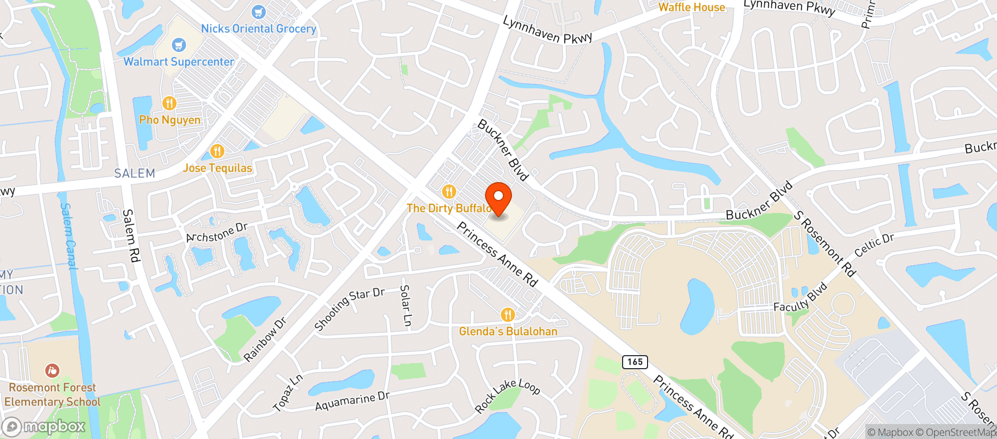 Map showing Target - Princess Anne
