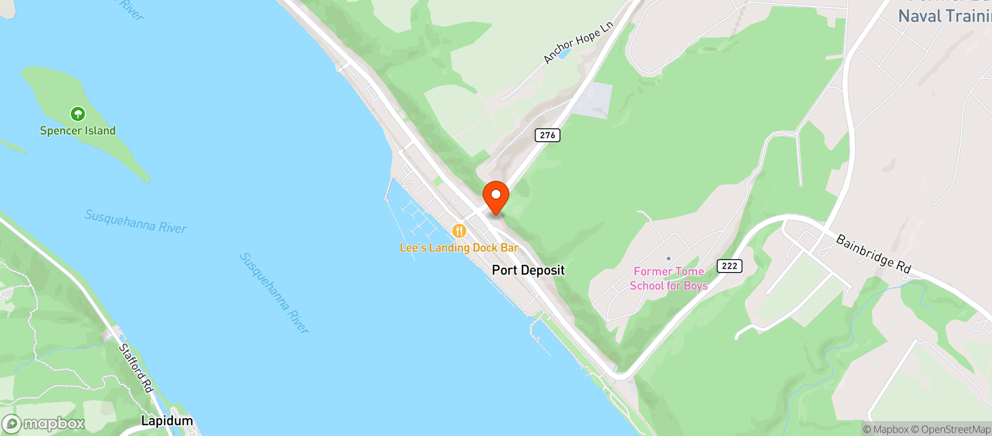 Map showing Granite Run Taproom