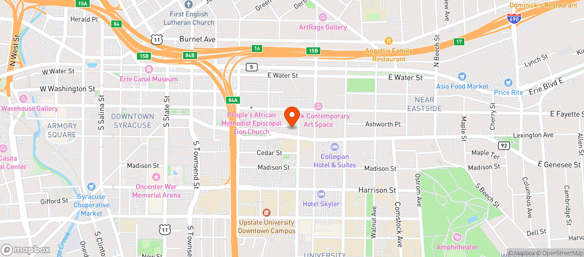 Map showing Orange Hill Spirits