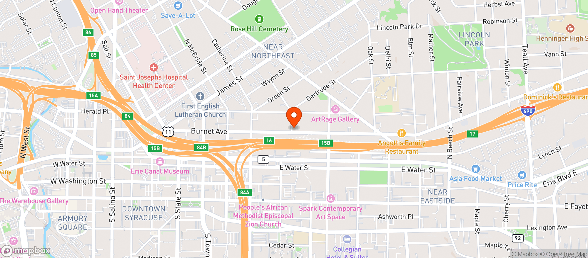 Map showing Guilfoil S Irish Pub