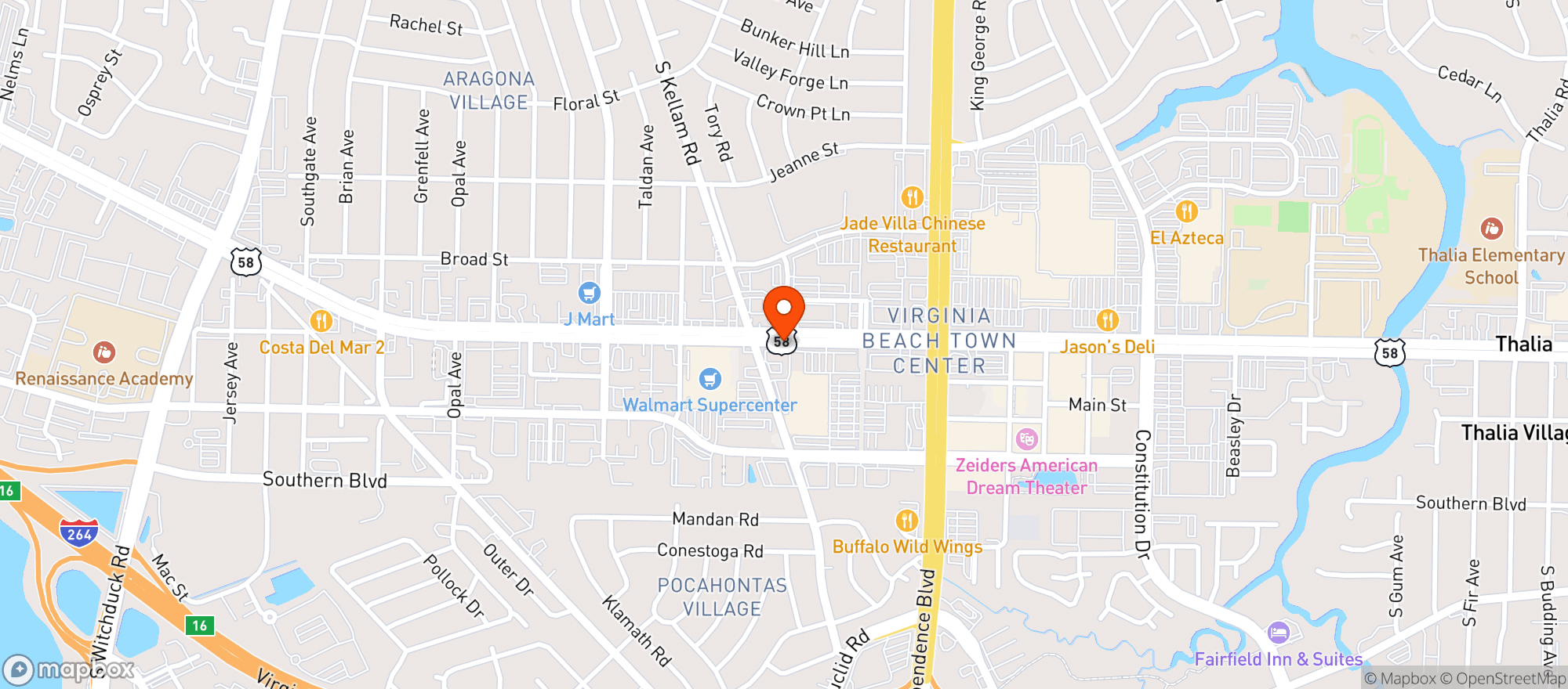 Map showing Wegmans