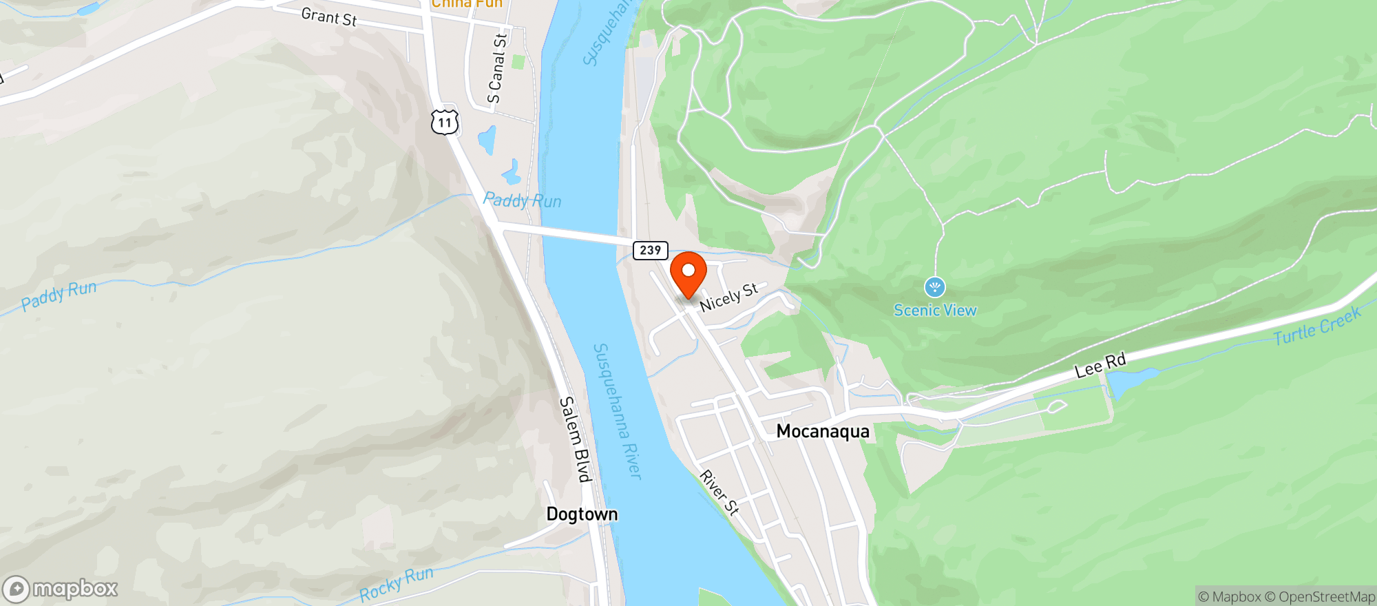 Map showing B & S Distributing