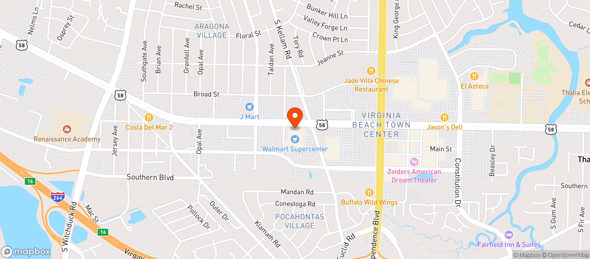 Map showing Walmart Supercenter #4064