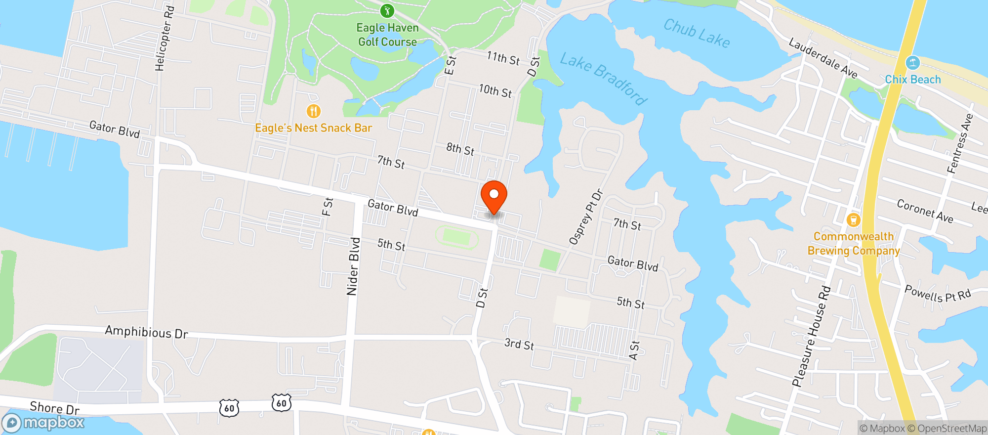 Map showing Gnc