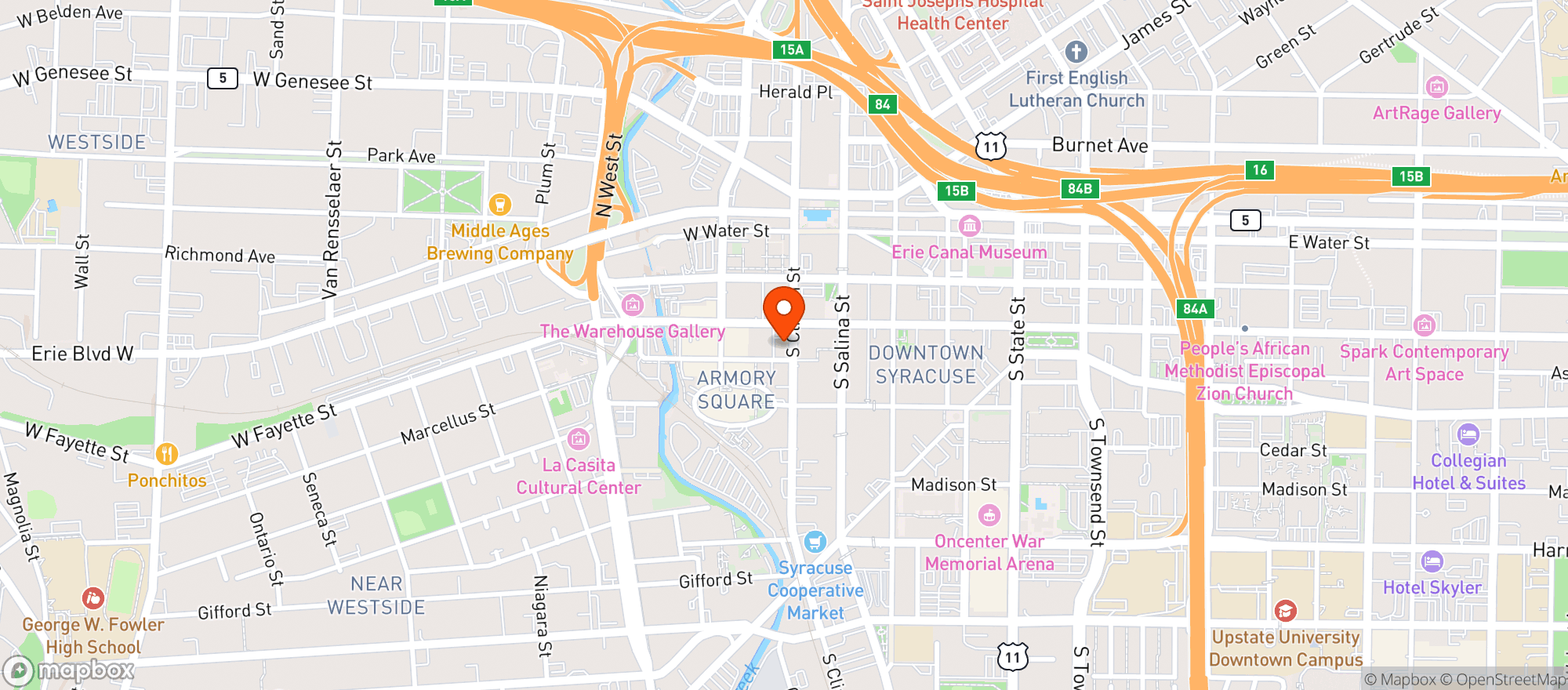 Map showing THREE LIVES