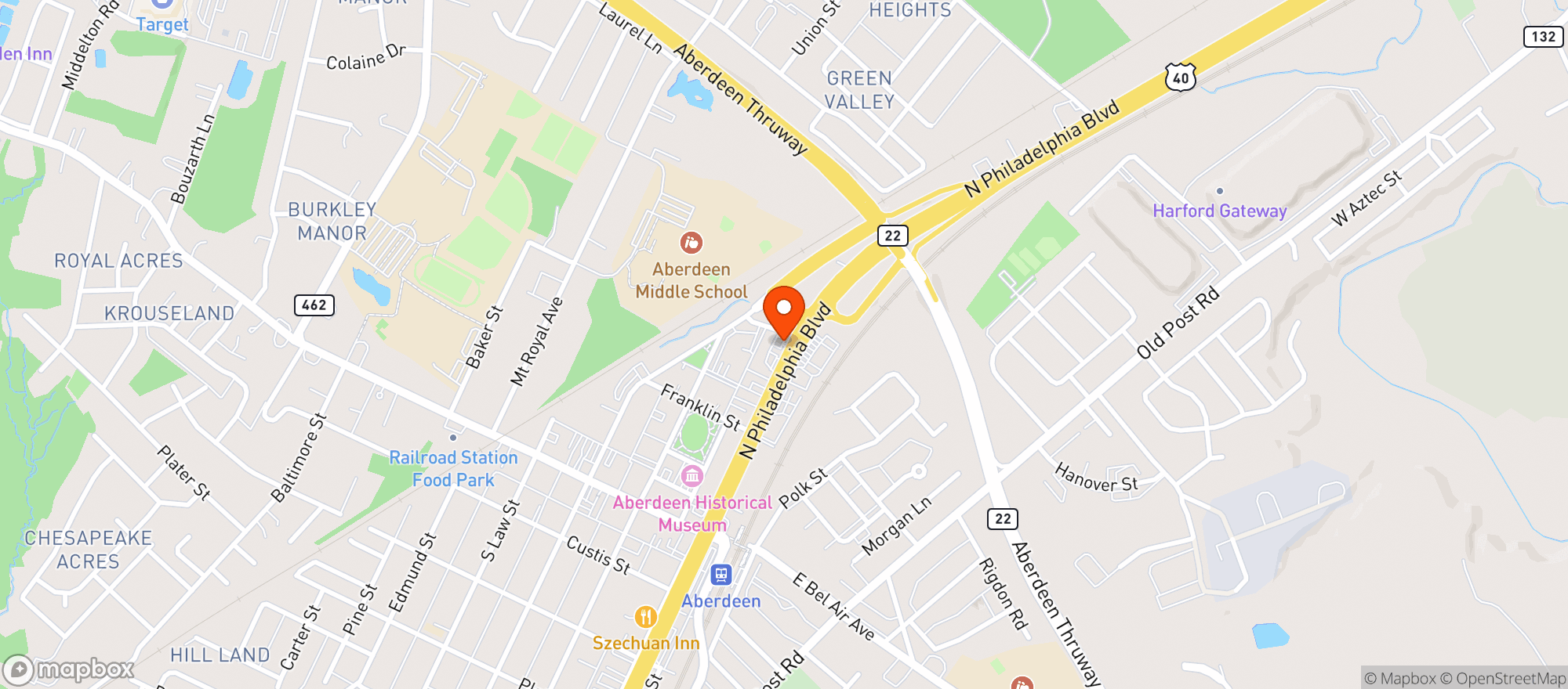 Map showing Northside Liquors