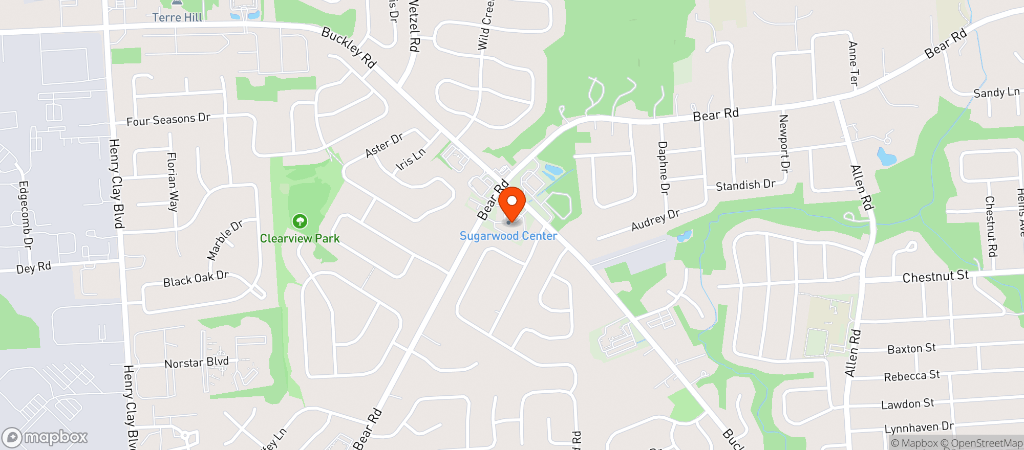 Map showing Sugarwood Wines & Liquors