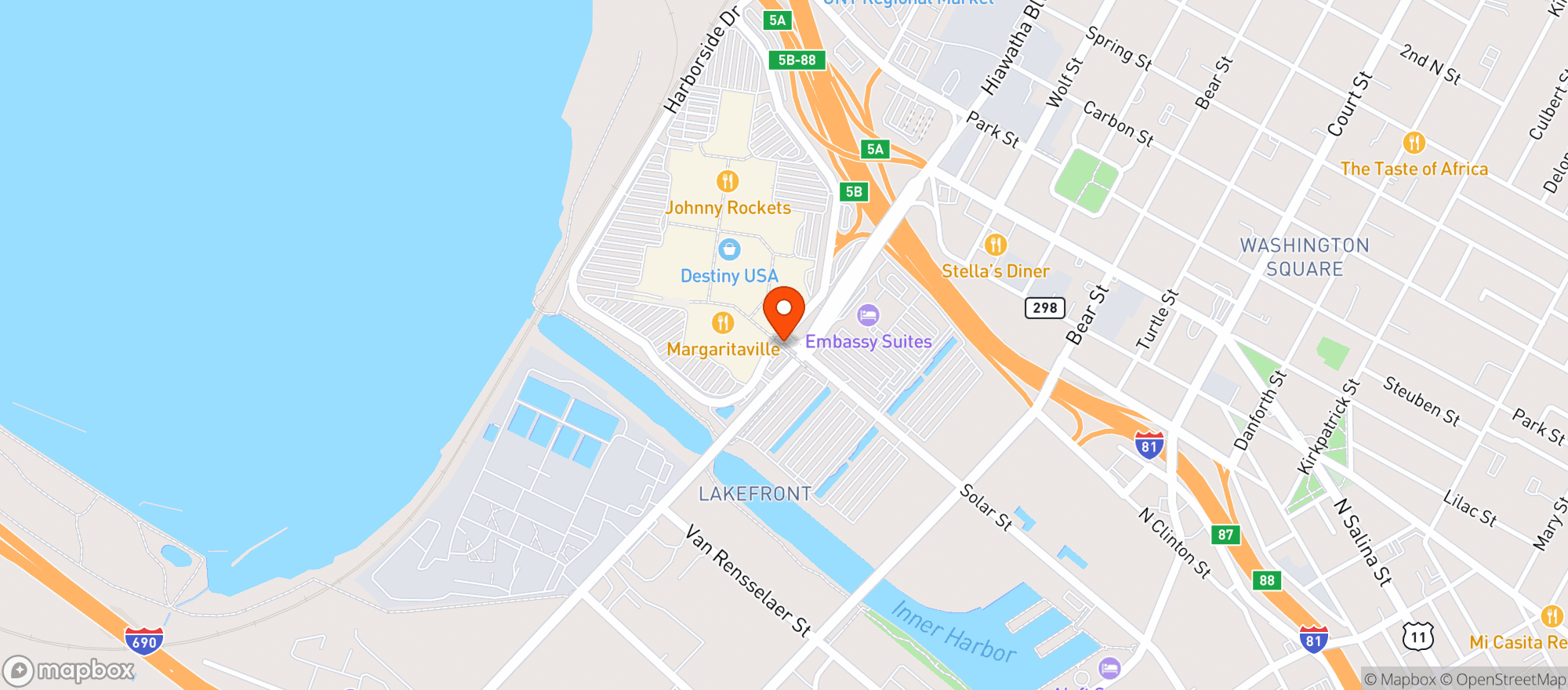 Map showing Gnc