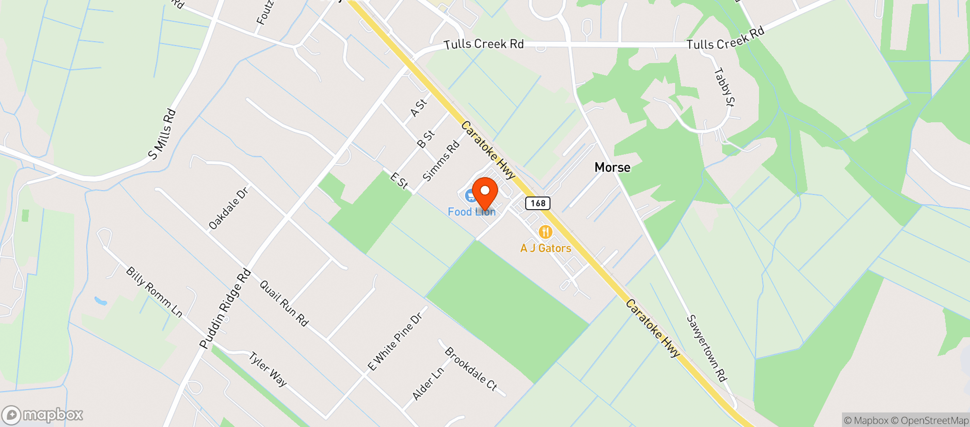 Map showing Boonies Beer & Wine