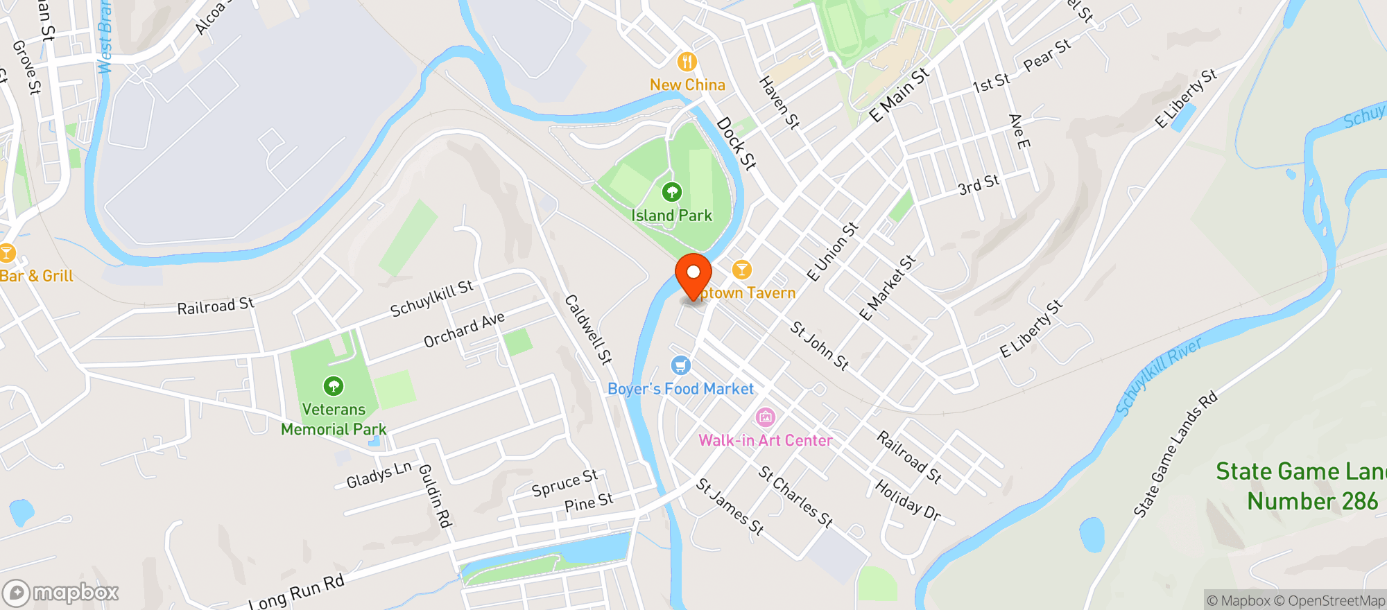 Map showing Beer Haven
