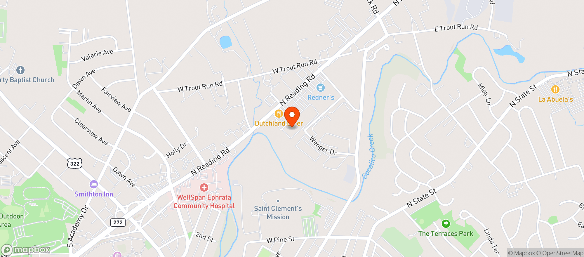 Map showing Weis Markets