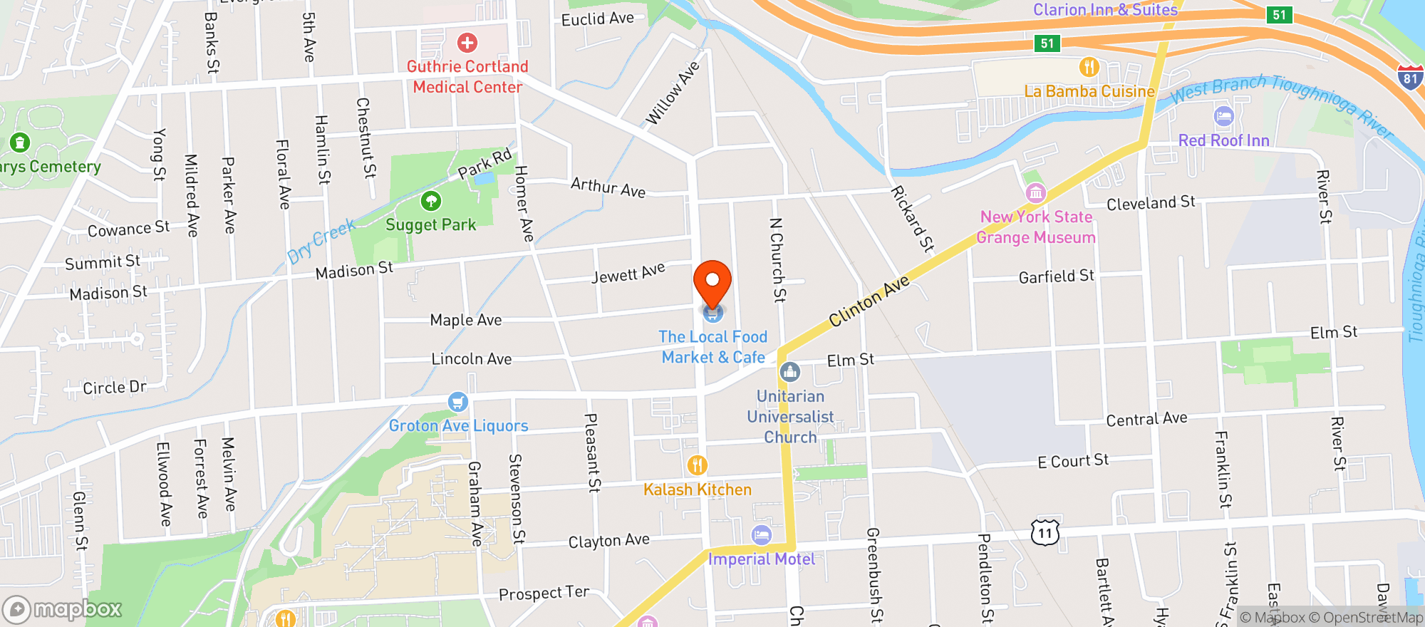 Map showing Local Food Market LLC Th