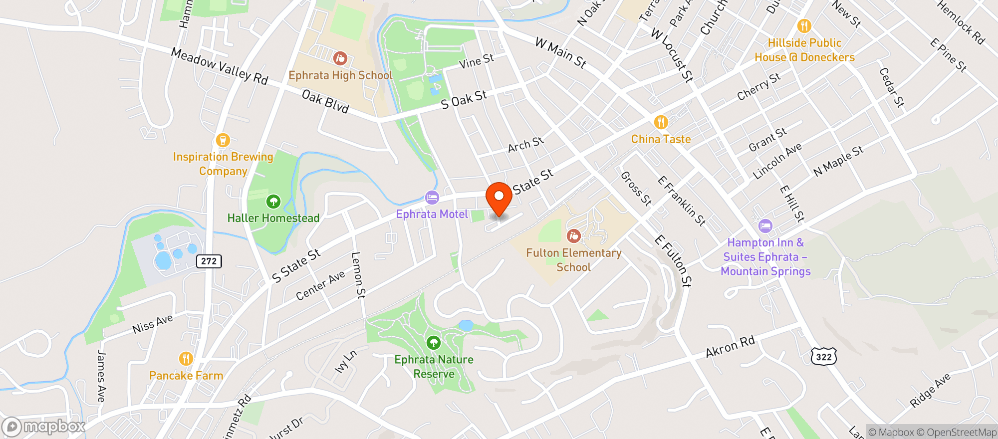 Map showing Brickyard Beverage