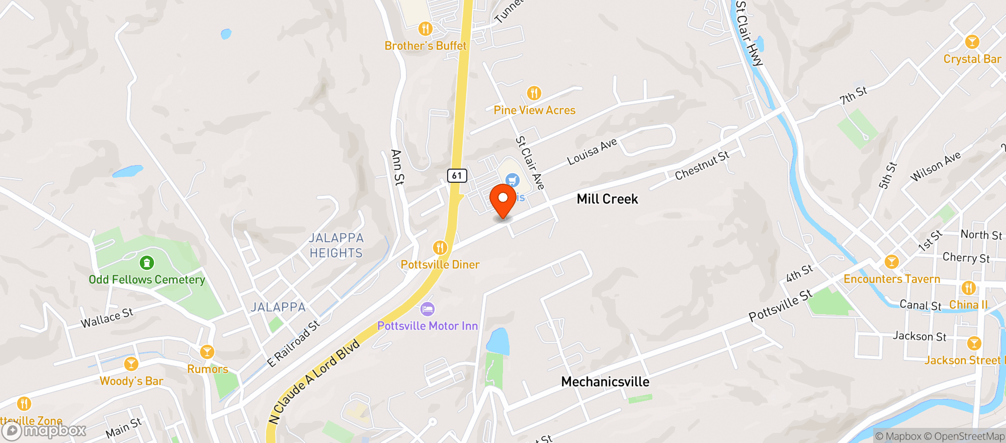 Map showing Scanlan Beverage