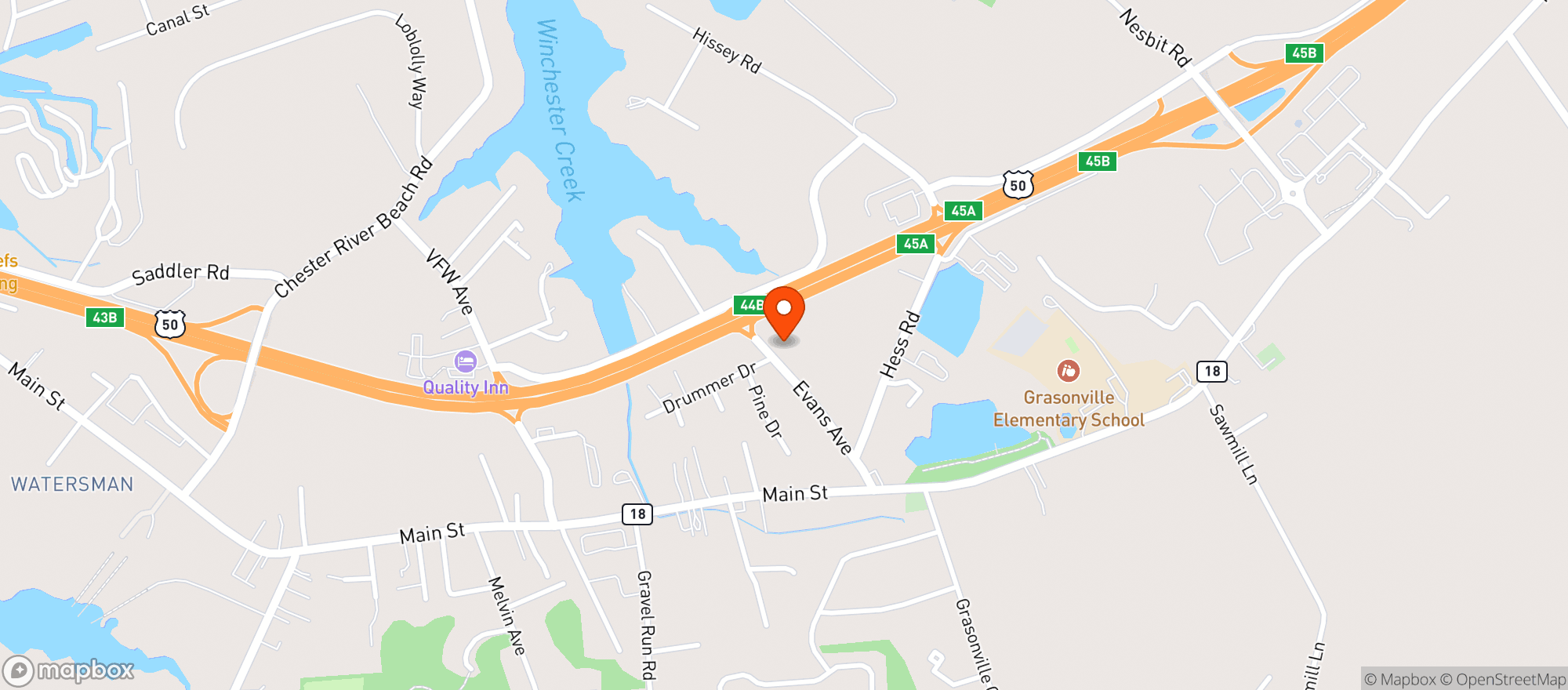 Map showing WINCHESTER LIQUORS