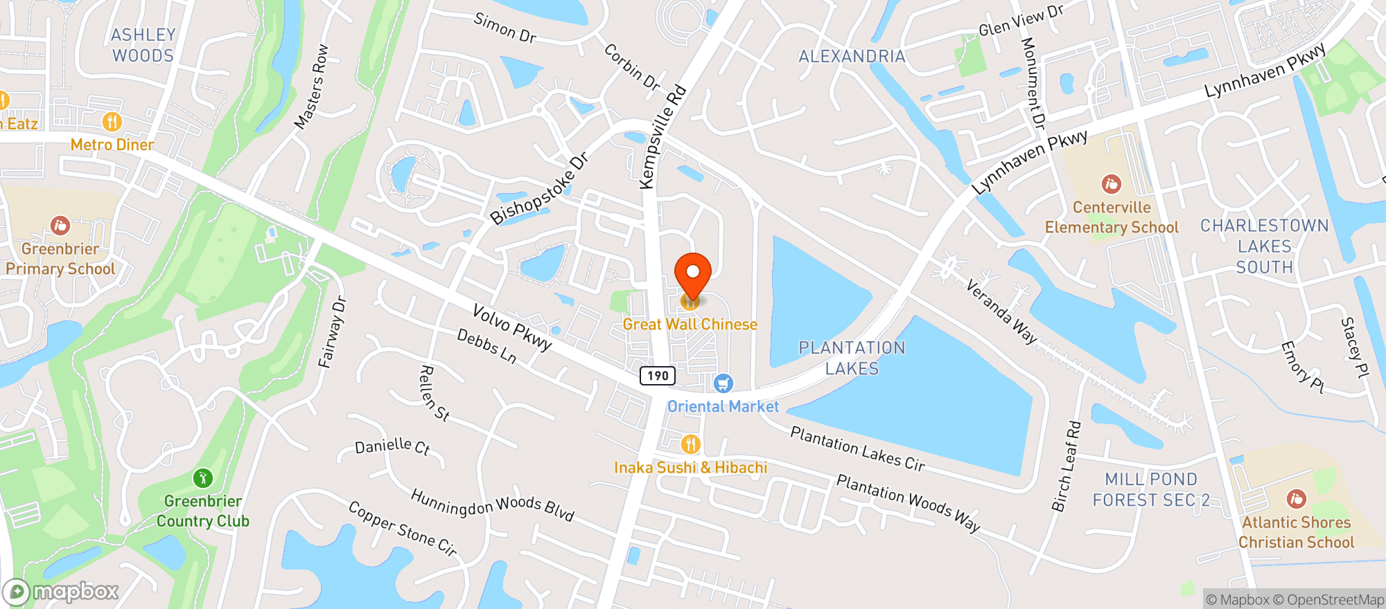 Map showing Chichos Pizza