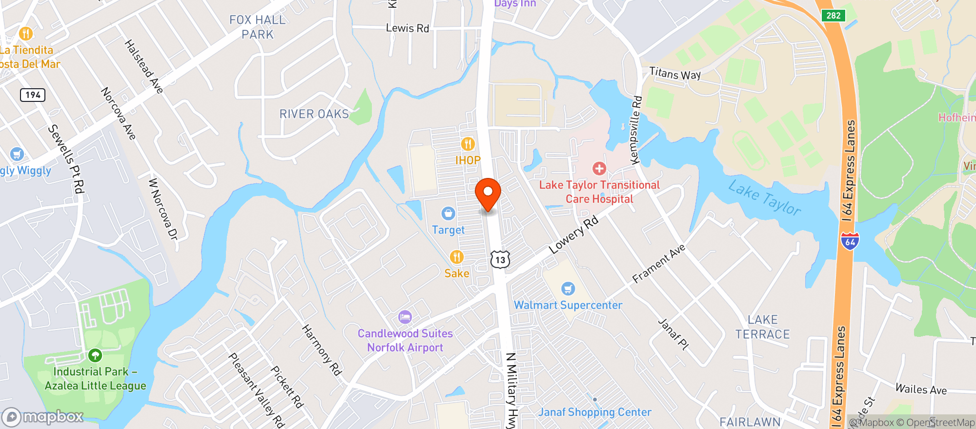 Map showing Food Lion