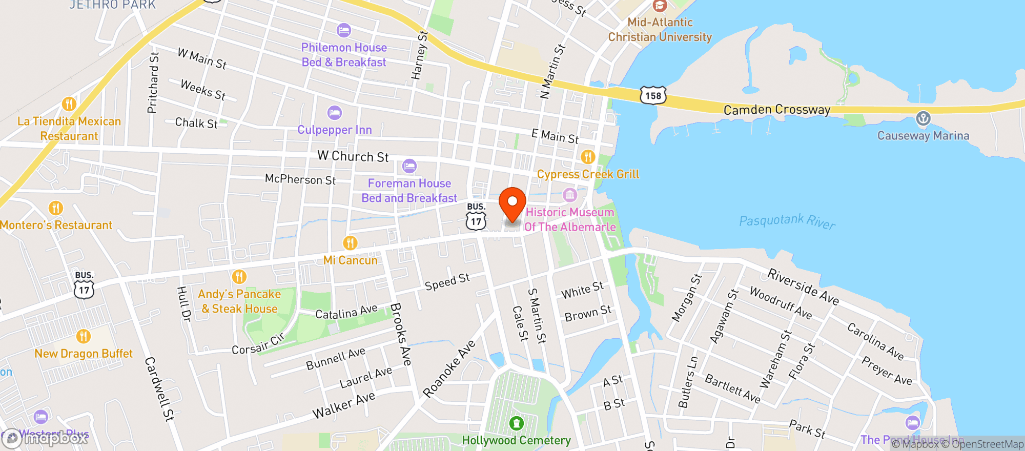 Map showing River City Vapor