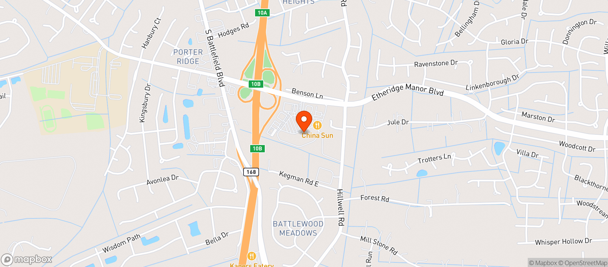 Map showing Harris Teeter