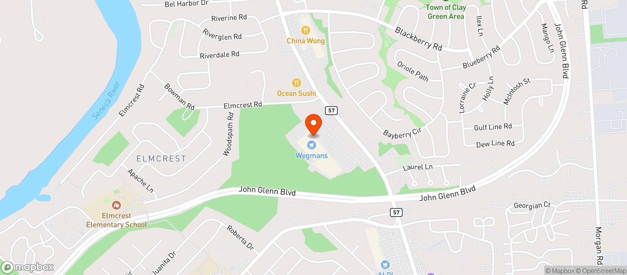 Map showing Wegmans-Liverpool