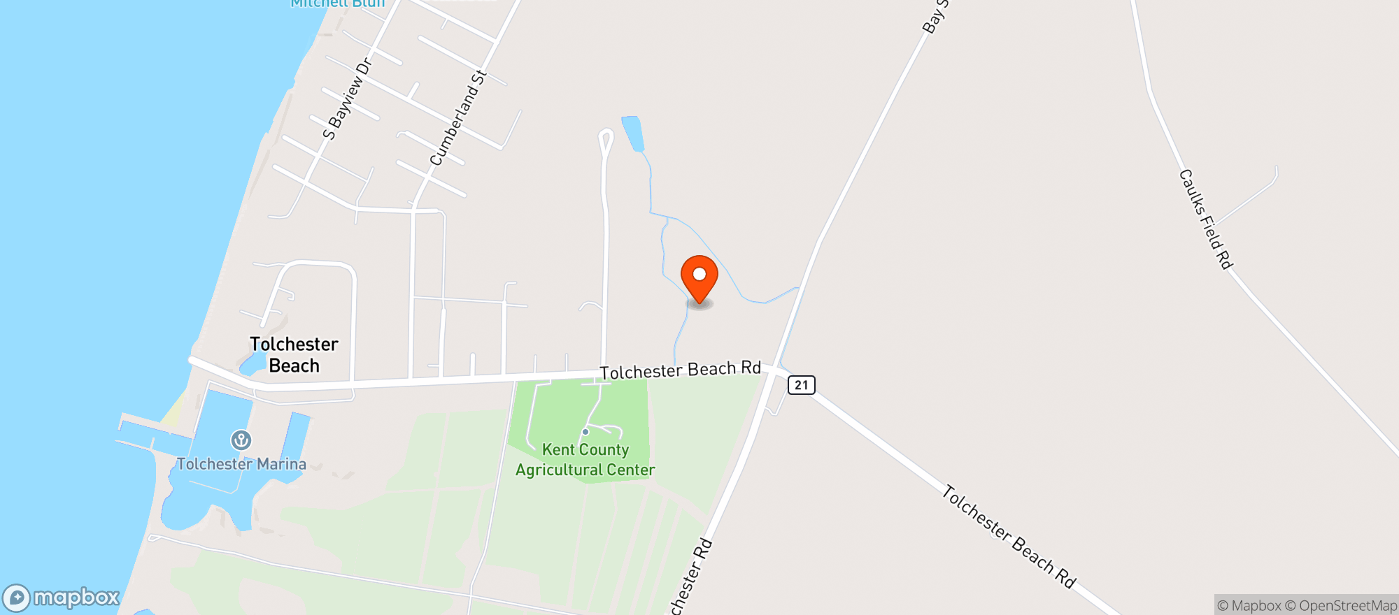 Map showing TOLCHESTER MARINA #0
