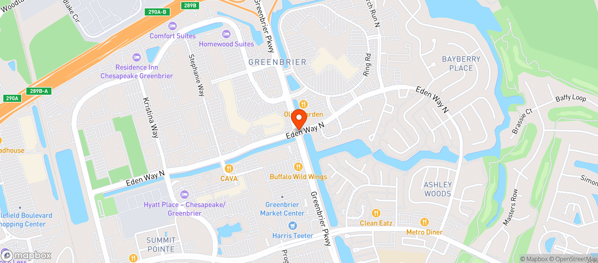 Map showing Gnc