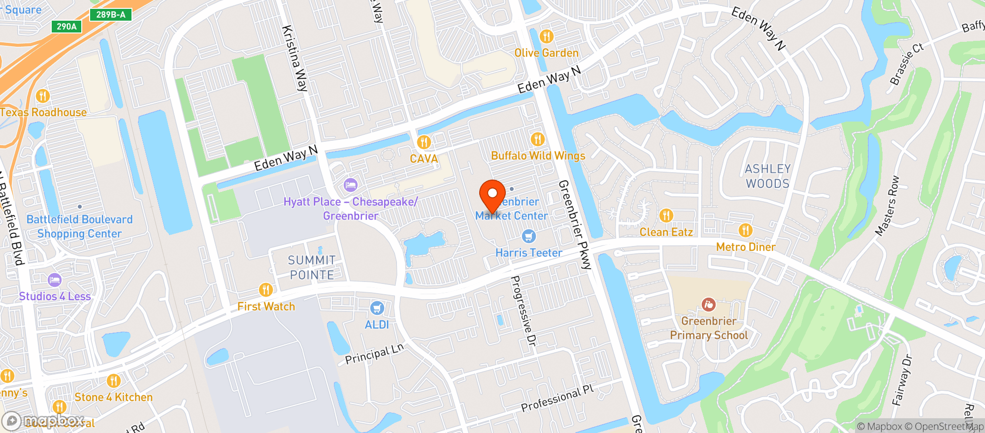 Map showing TOTAL WINE