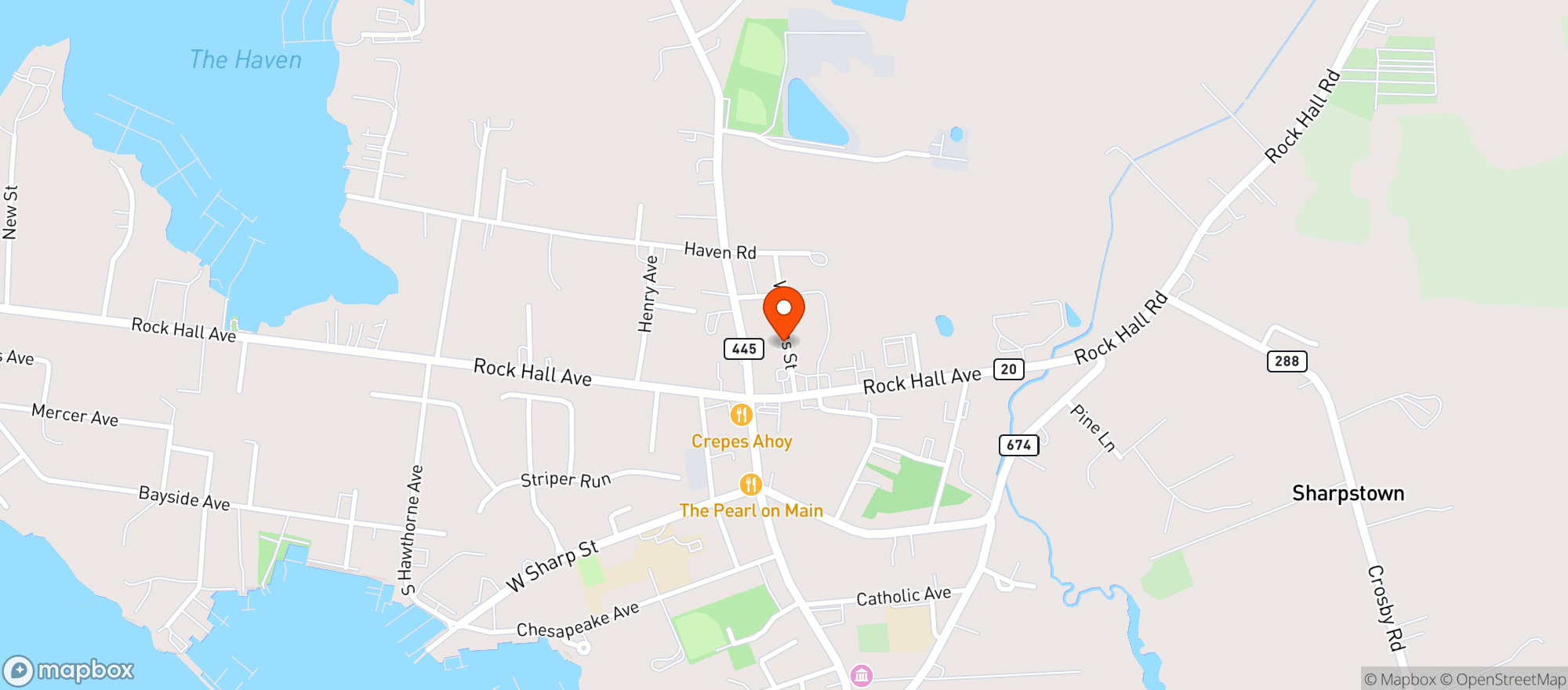 Map showing ROCK HALL LIQ