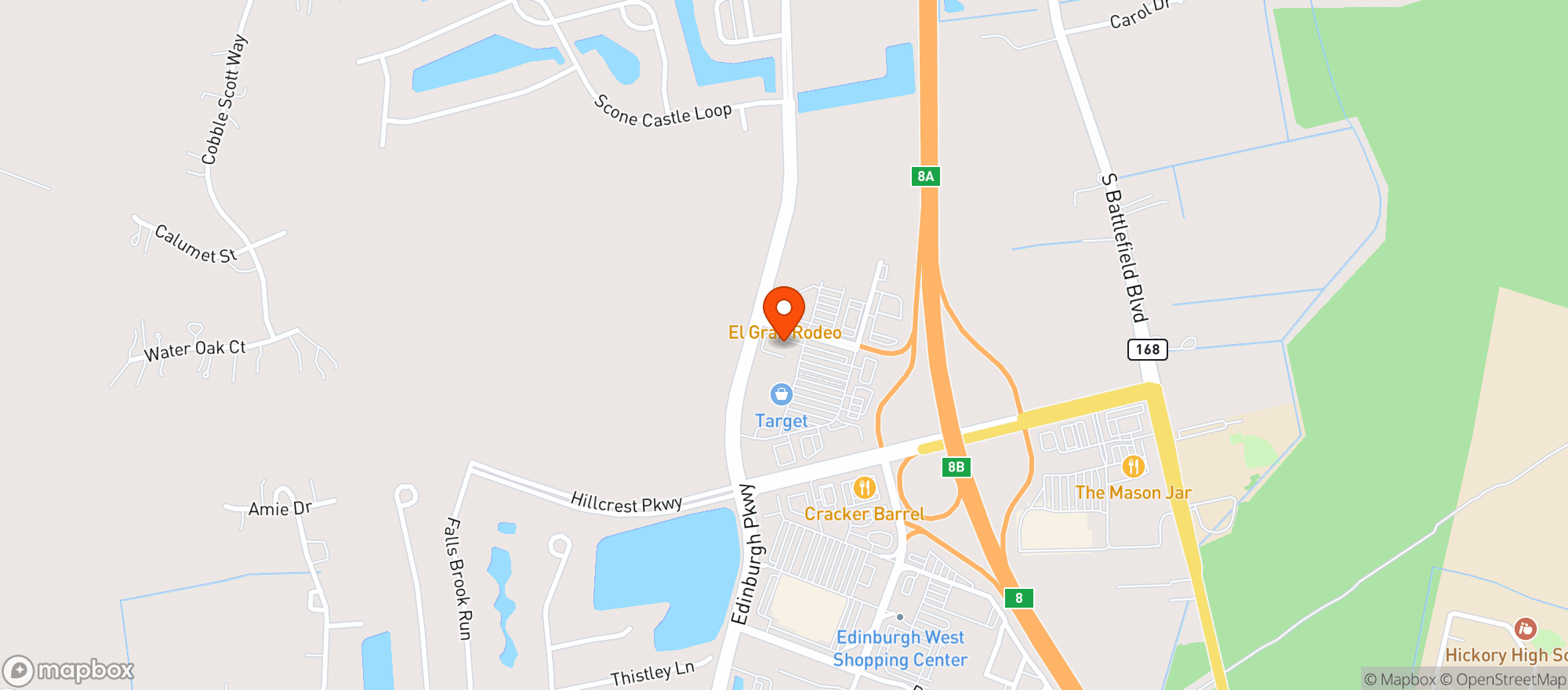 Map showing Bypass 168