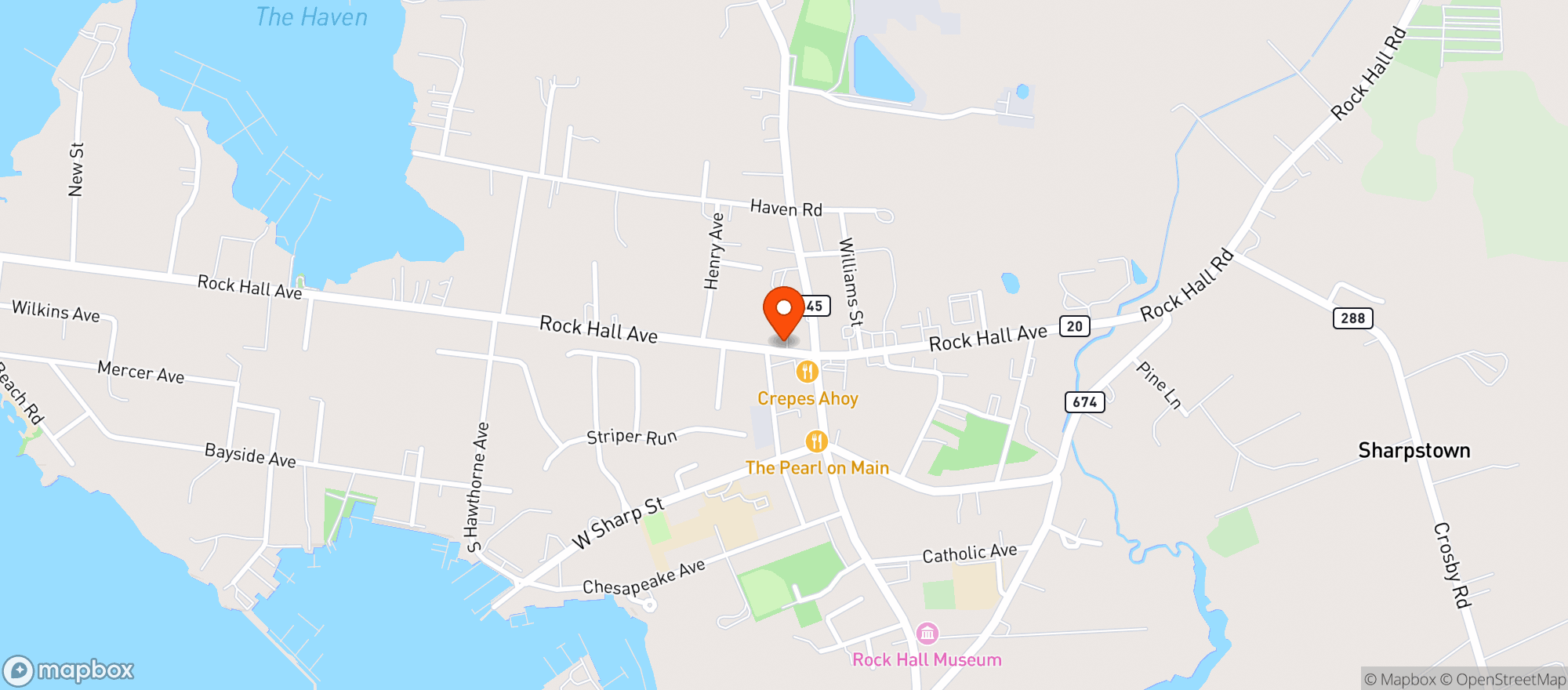 Map showing Flying Decoy Bar & Grill