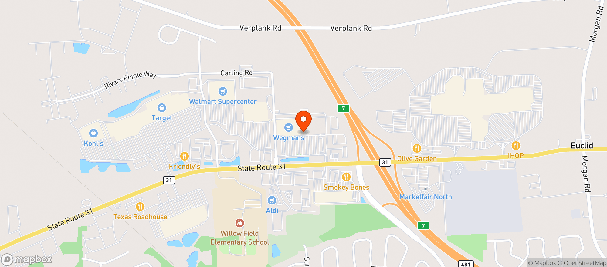 Map showing Wegmans-Great North