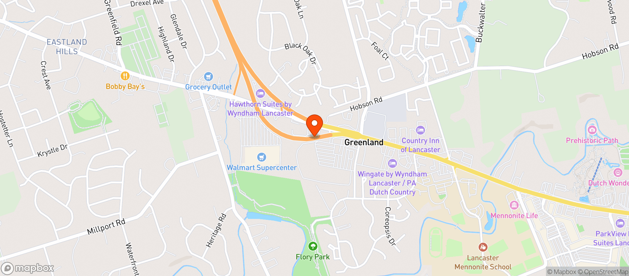 Map showing Red Lobster