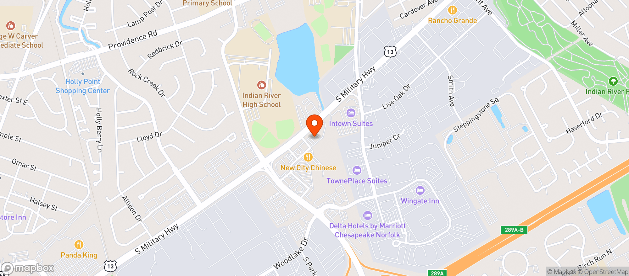 Map showing El Fogon Restobar & Grill