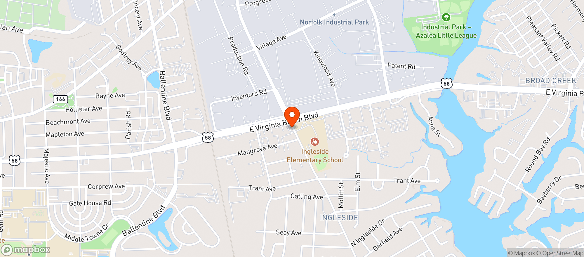 Map showing Citgo