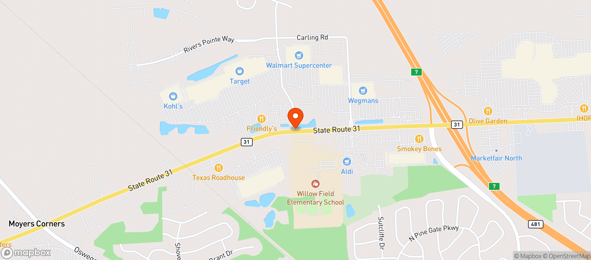 Map showing Gnc