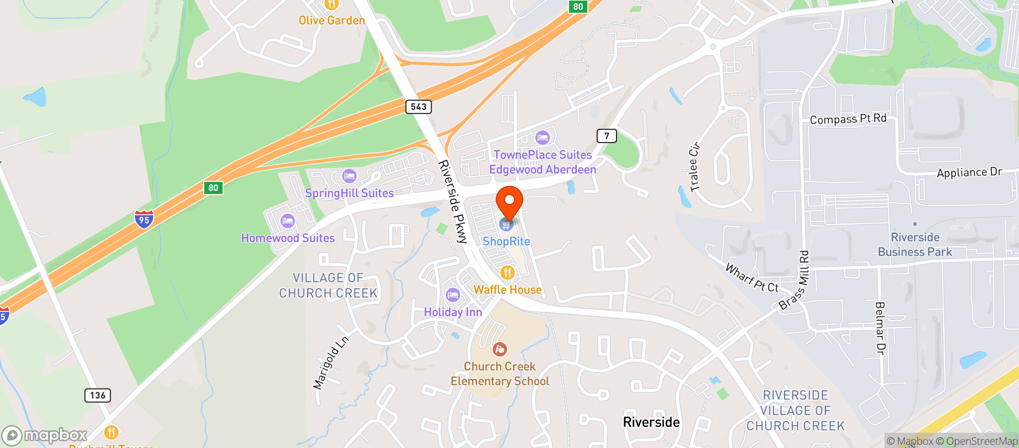 Map showing Shoprite