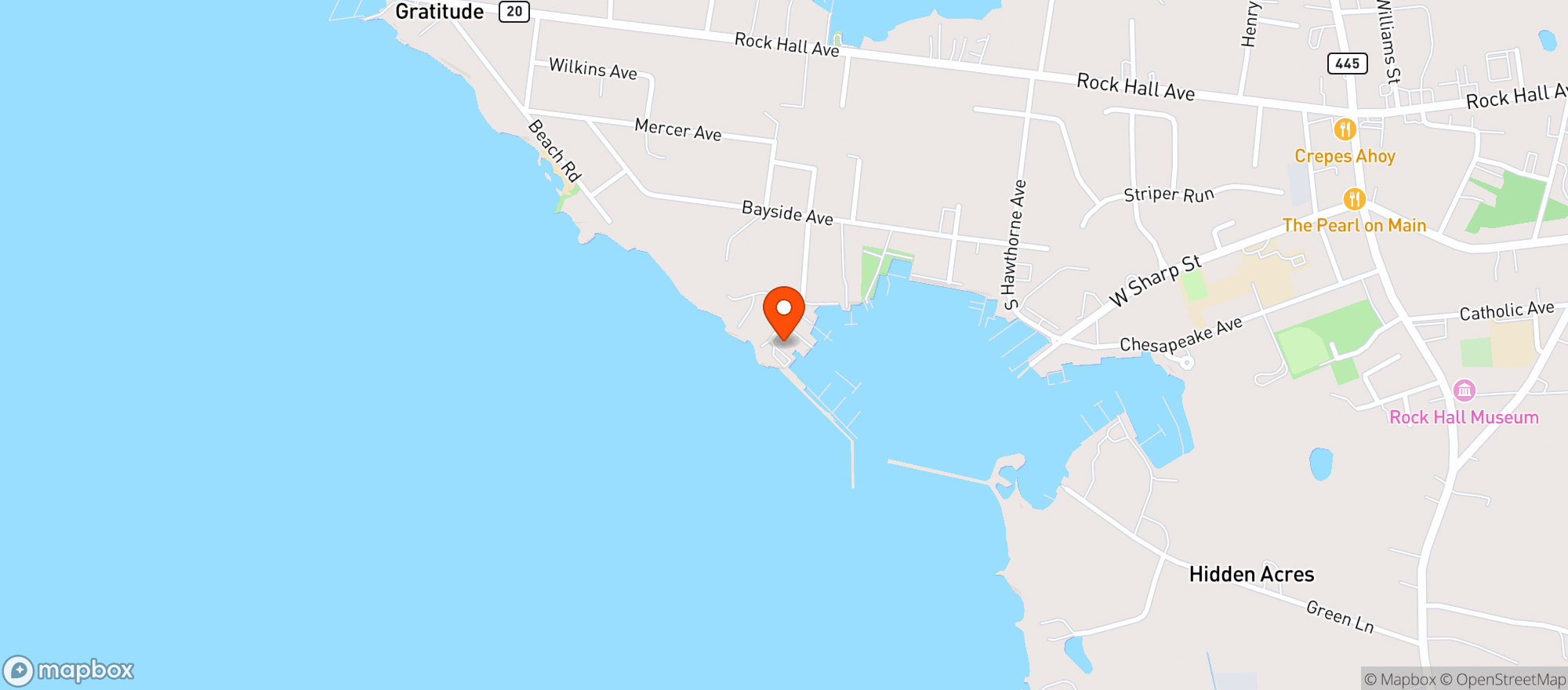 Map showing NORTH POINT MARINA