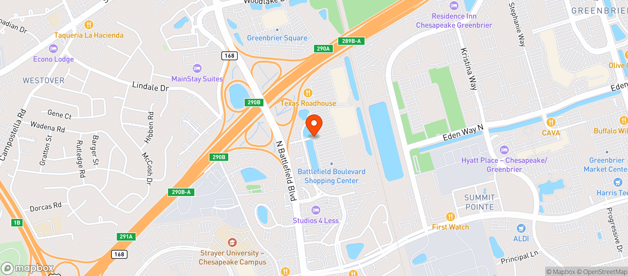 Map showing Walmart Supercenter