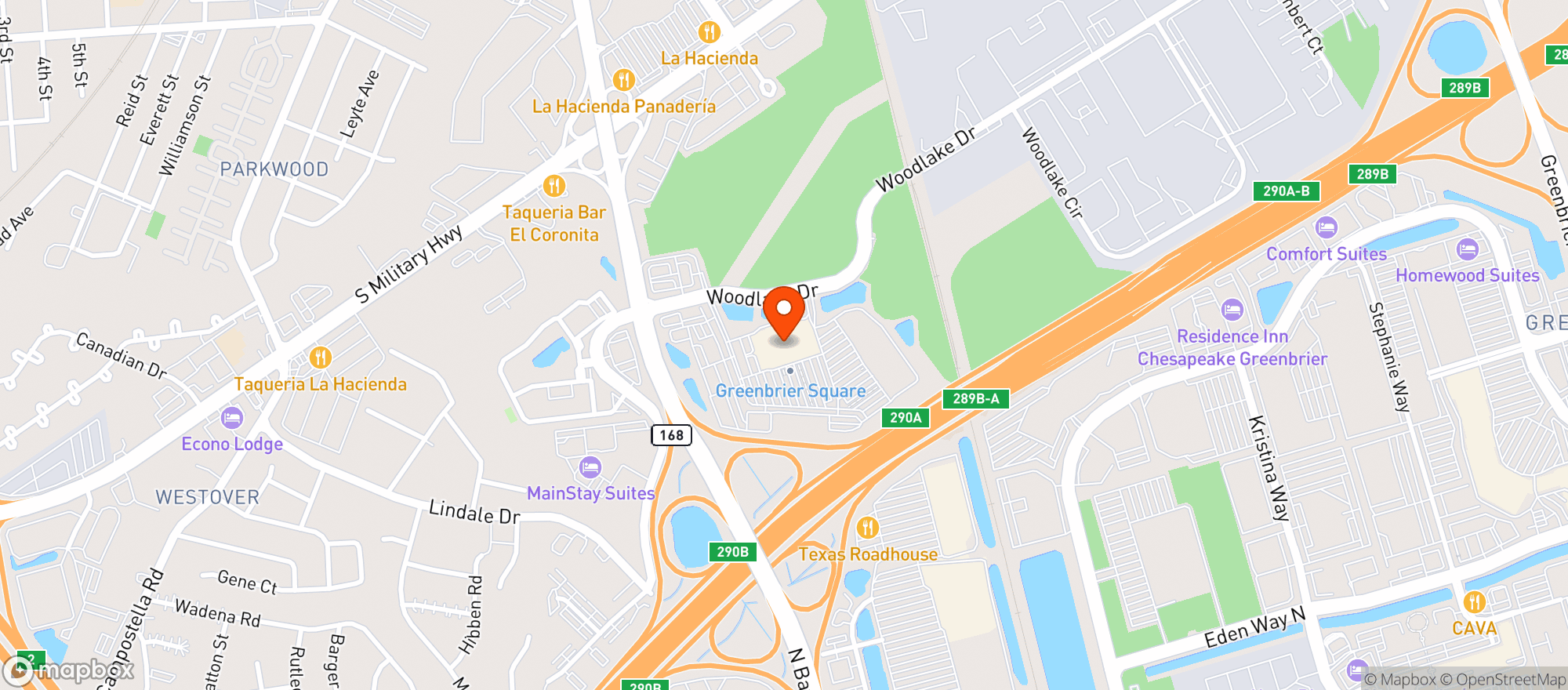 Map showing Kroger