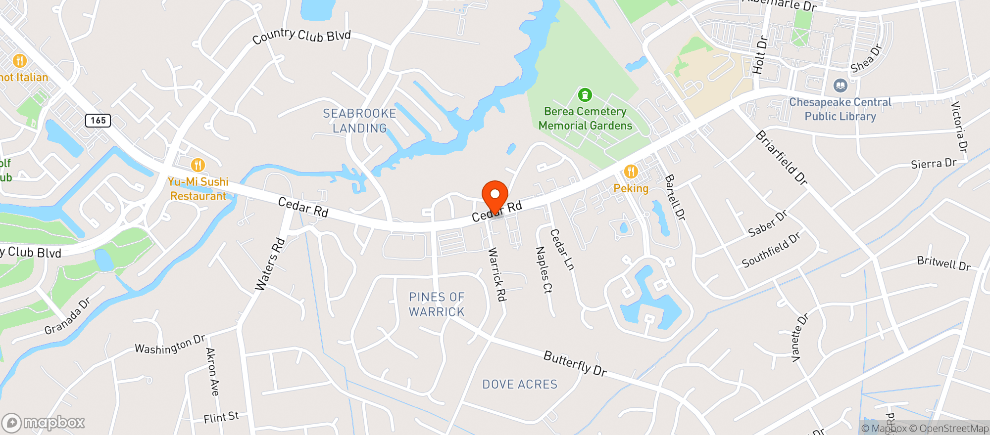 Map showing Walmart Neighborhood Market