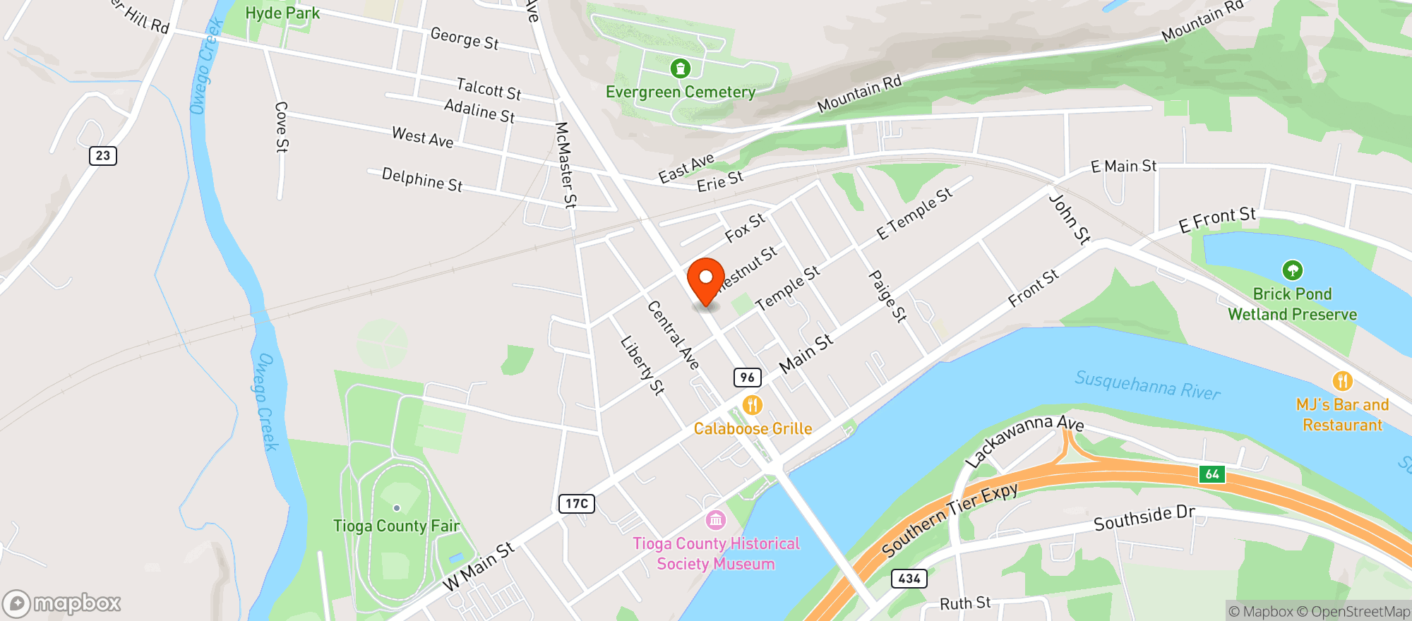 Map showing COMMUNITY SHOP