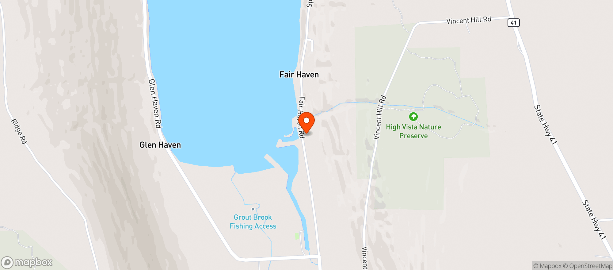 Map showing Glen Haven Hotel