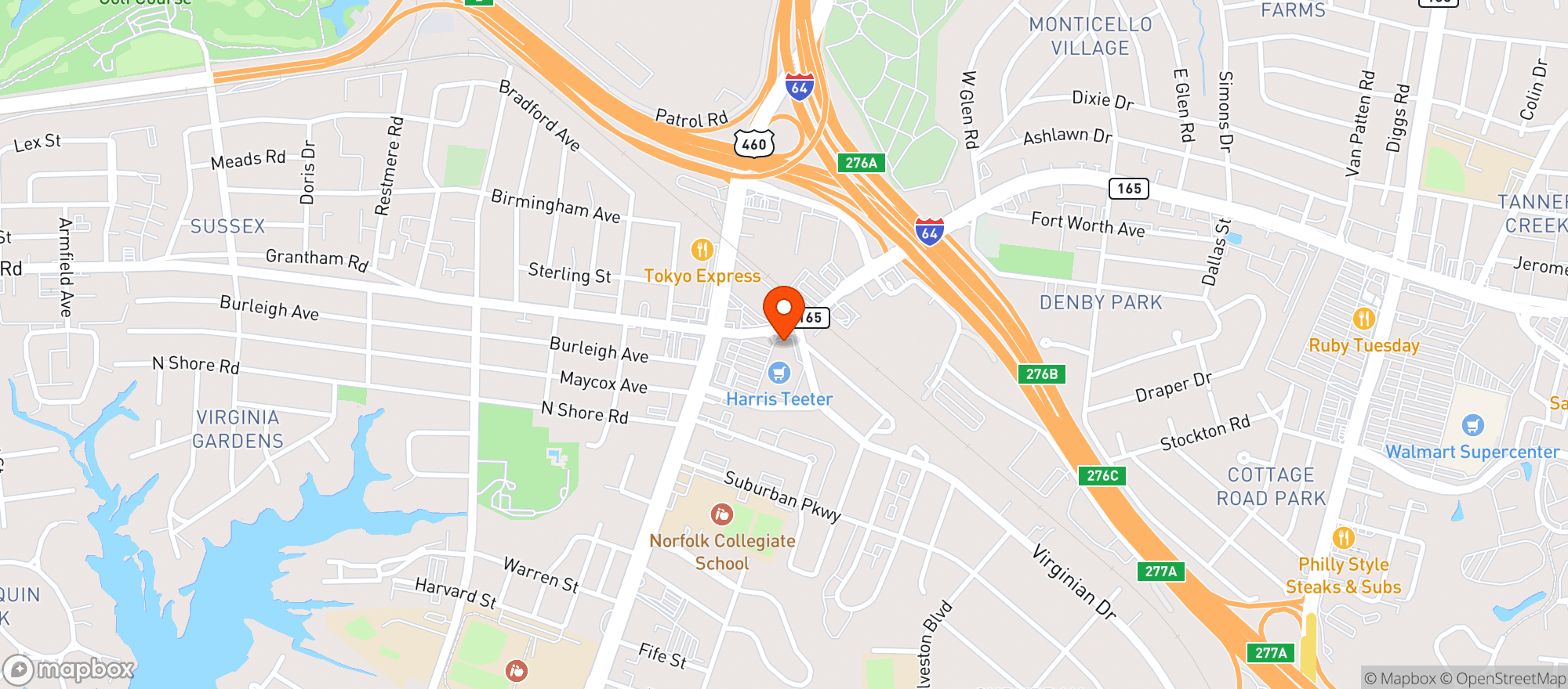 Map showing Gnc - 8622 - K & K Square Shopping Center