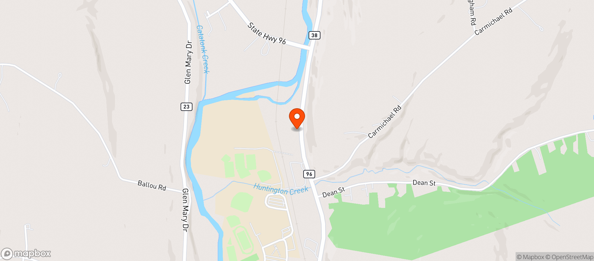 Map showing Harrys Expressway