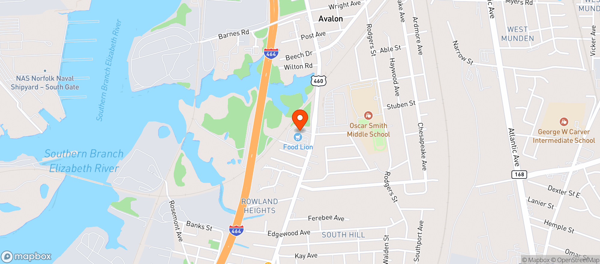 Map showing Food Lion