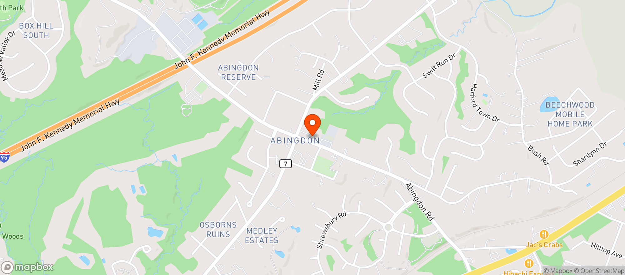 Map showing Abingdon Liquors
